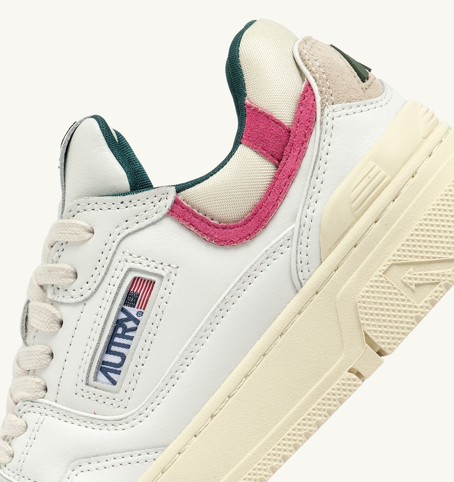 CLC LOW IN PELLE BIANCA E SUEDE CARMINE ROSE