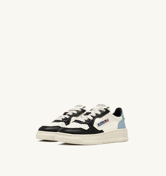 MEDALIST KIDS LOW IN PELLE BIANCA NERA E BLU
