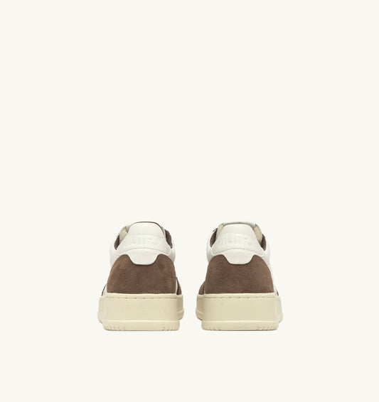 MEDALIST LOW IN PELLE E SUEDE COLORE BIANCO E CIGAR