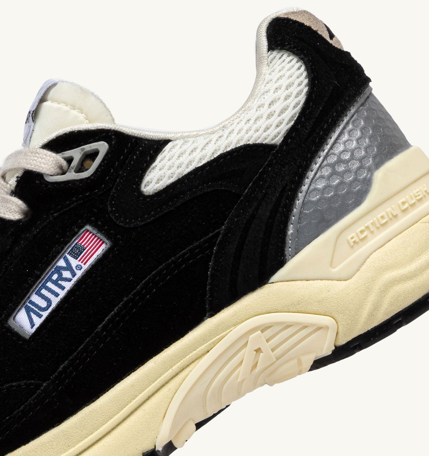 HYPERWAY IN MESH E SUEDE NERO E ARGENTO
