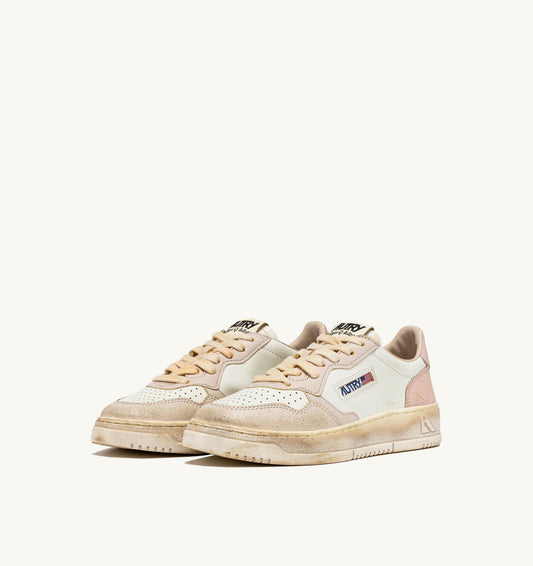 MEDALIST LOW SUPER VINTAGE COLORE BIANCO PEACHWHIP E GRIGIO