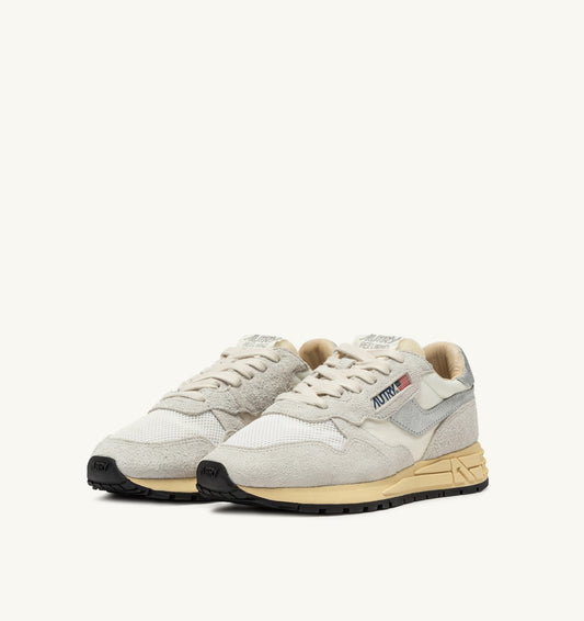 REELWIND LOW IN NYLON E SUEDE COLORE BIANCO E SILVER