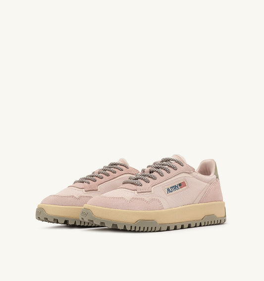 WILDPACE LOW IN MESH E SUEDE SILVER PEONY E PEACH WHIP