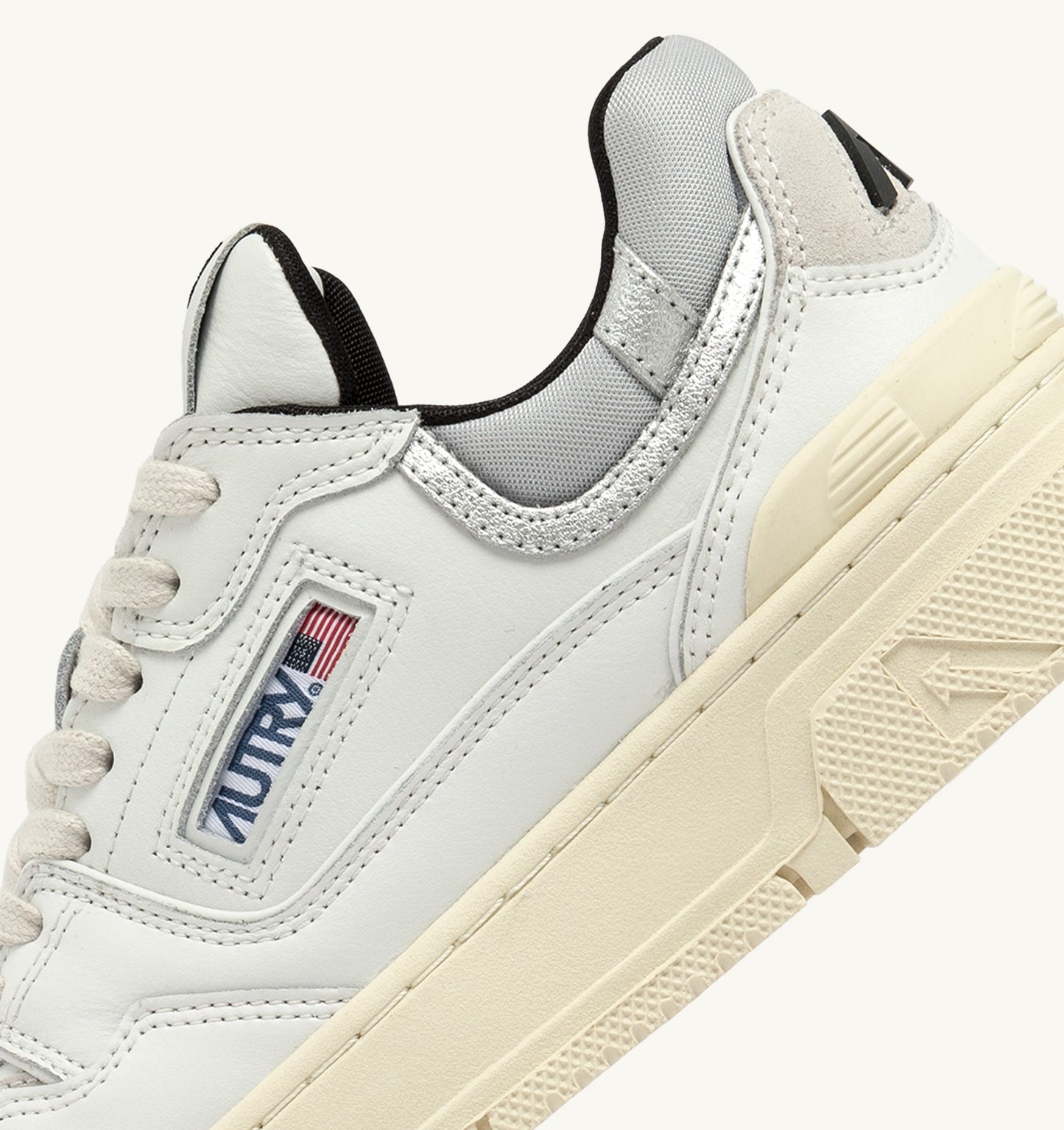 CLC LOW IN PELLE BIANCA E SUEDE SILVER