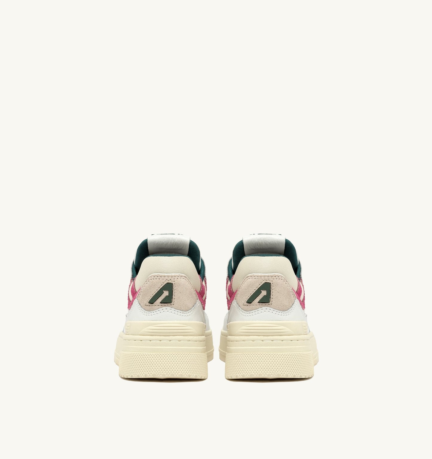 CLC LOW IN PELLE BIANCA E SUEDE CARMINE ROSE