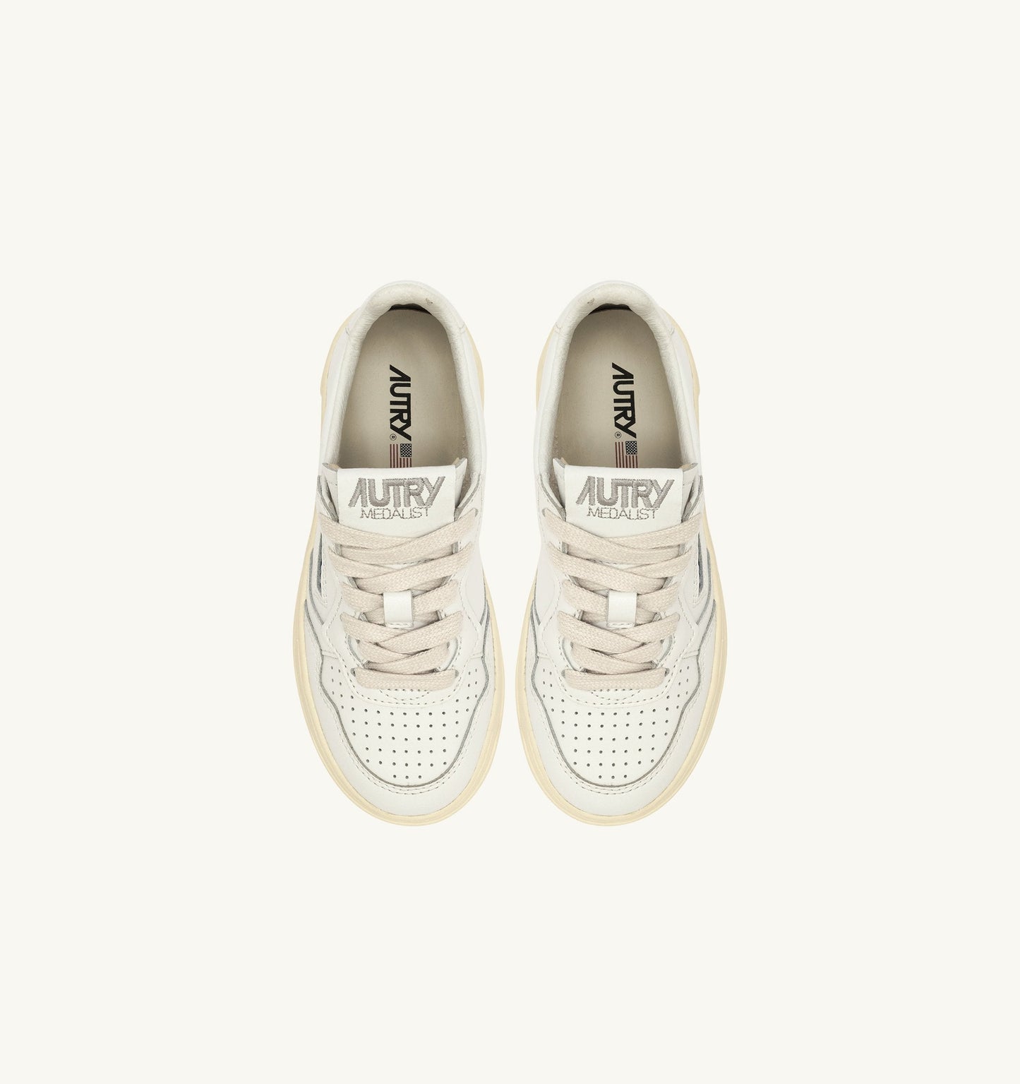 MEDALIST KIDS LOW IN PELLE BIANCA