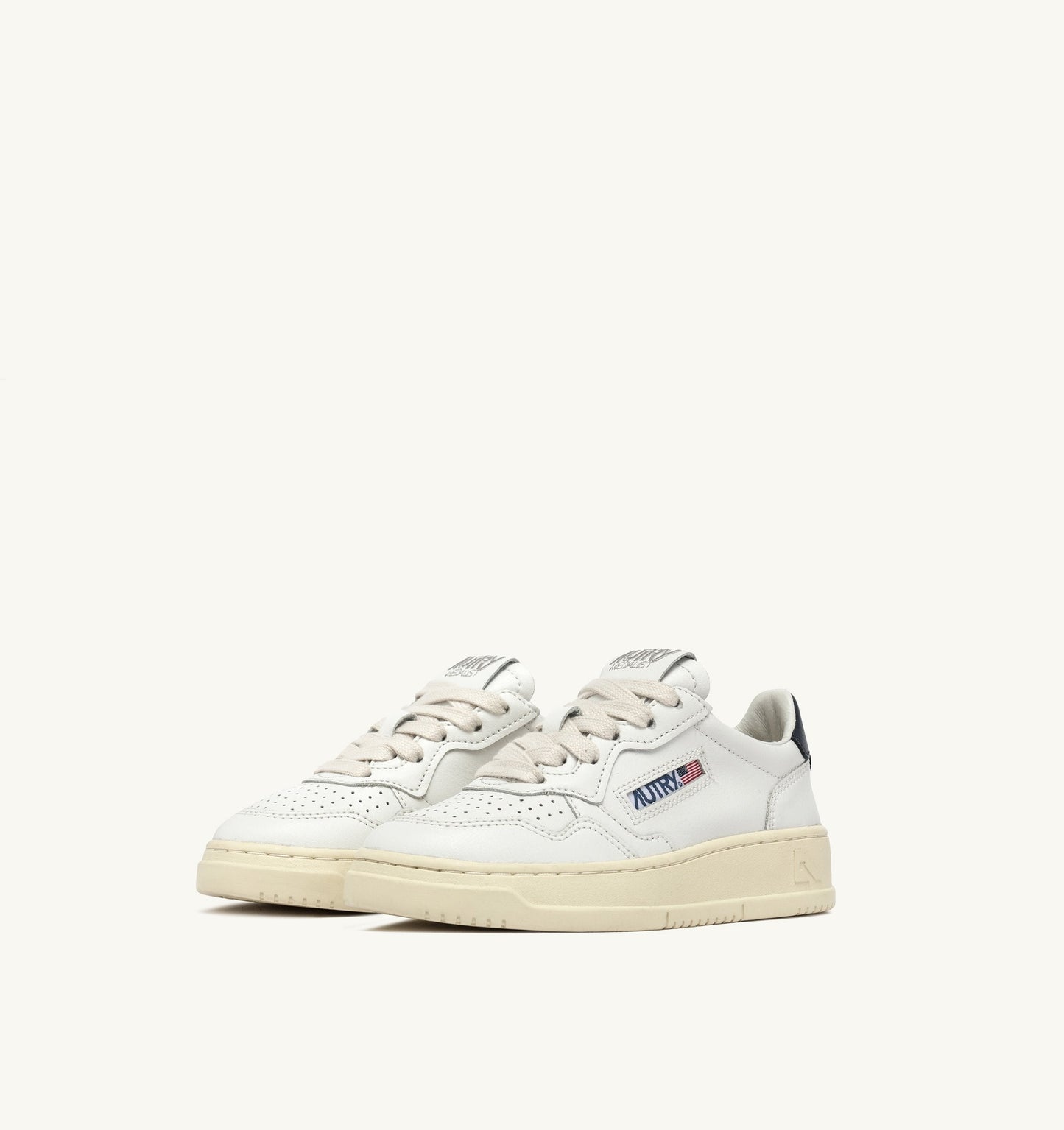 MEDALIST KIDS LOW IN PELLE BIANCA E BLU