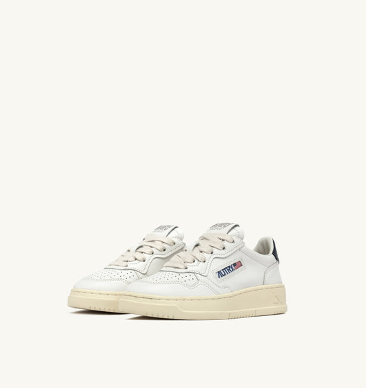 MEDALIST KIDS LOW IN PELLE BIANCA E BLU