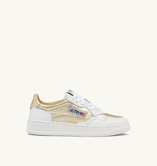 MEDALIST LOW IN NAPPA COLORE BIANCO E PLATINUM