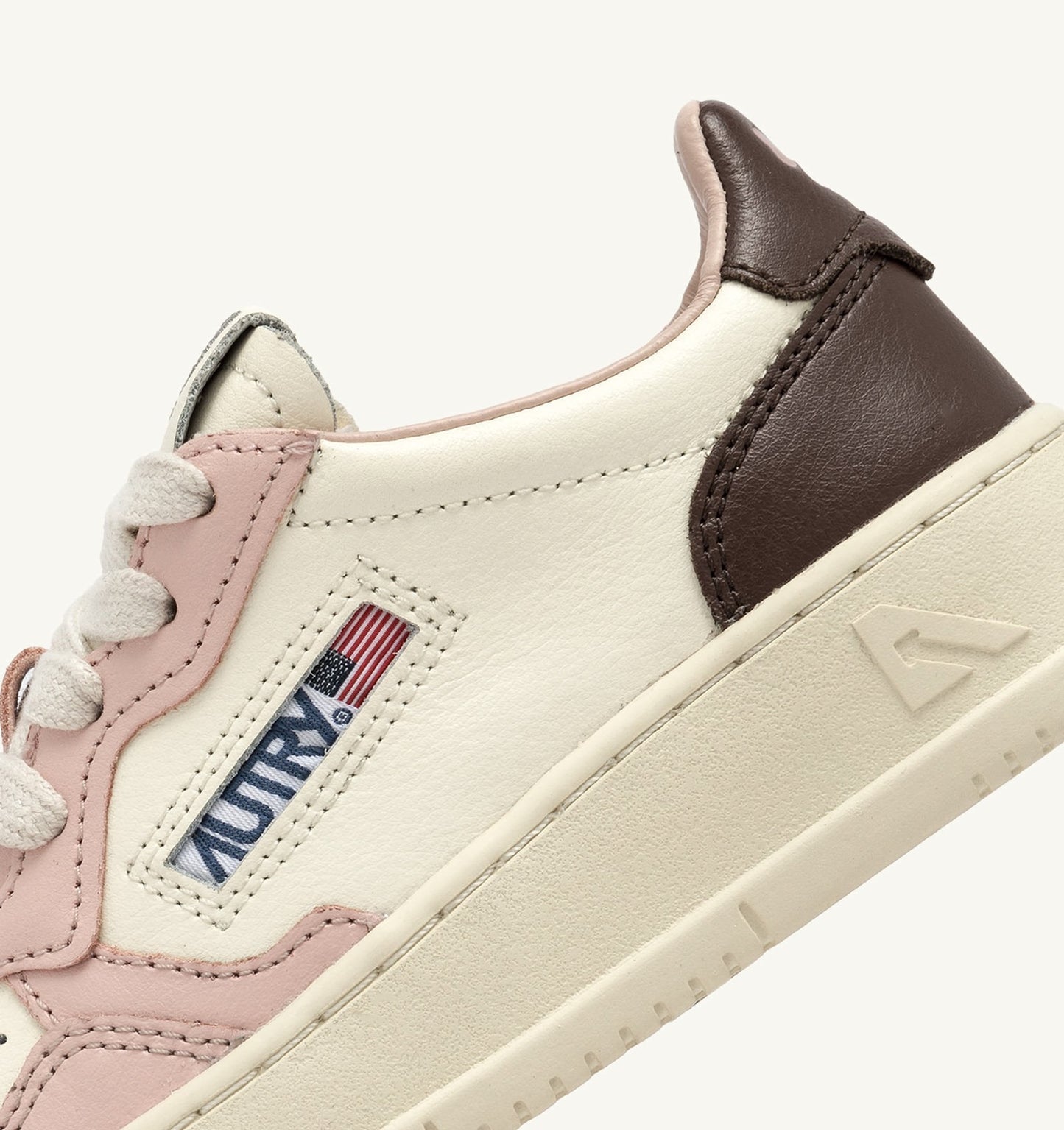 MEDALIST KIDS LOW IN PELLE BIANCA, MARRONE E ROSA CIPRIA
