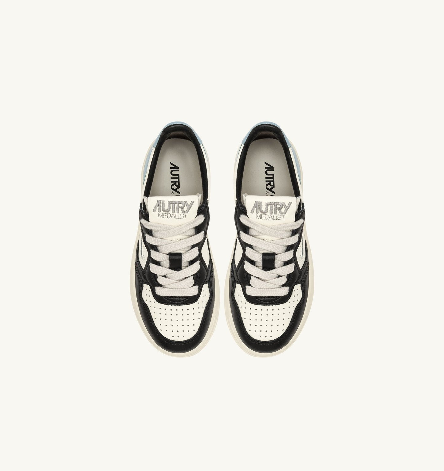 MEDALIST KIDS LOW IN PELLE BIANCA NERA E BLU