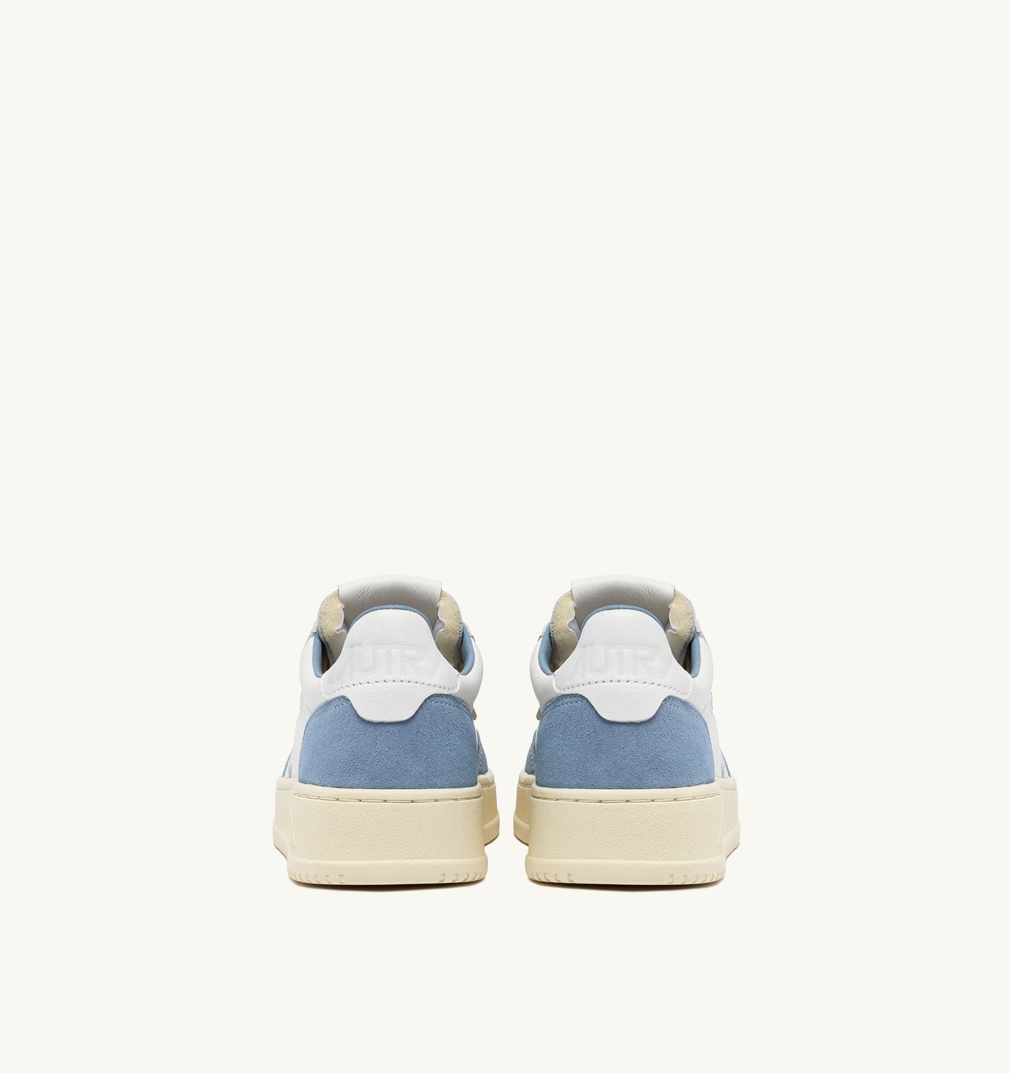 MEDALIST LOW IN PELLE E SUEDE BIANCA E CELESTE
