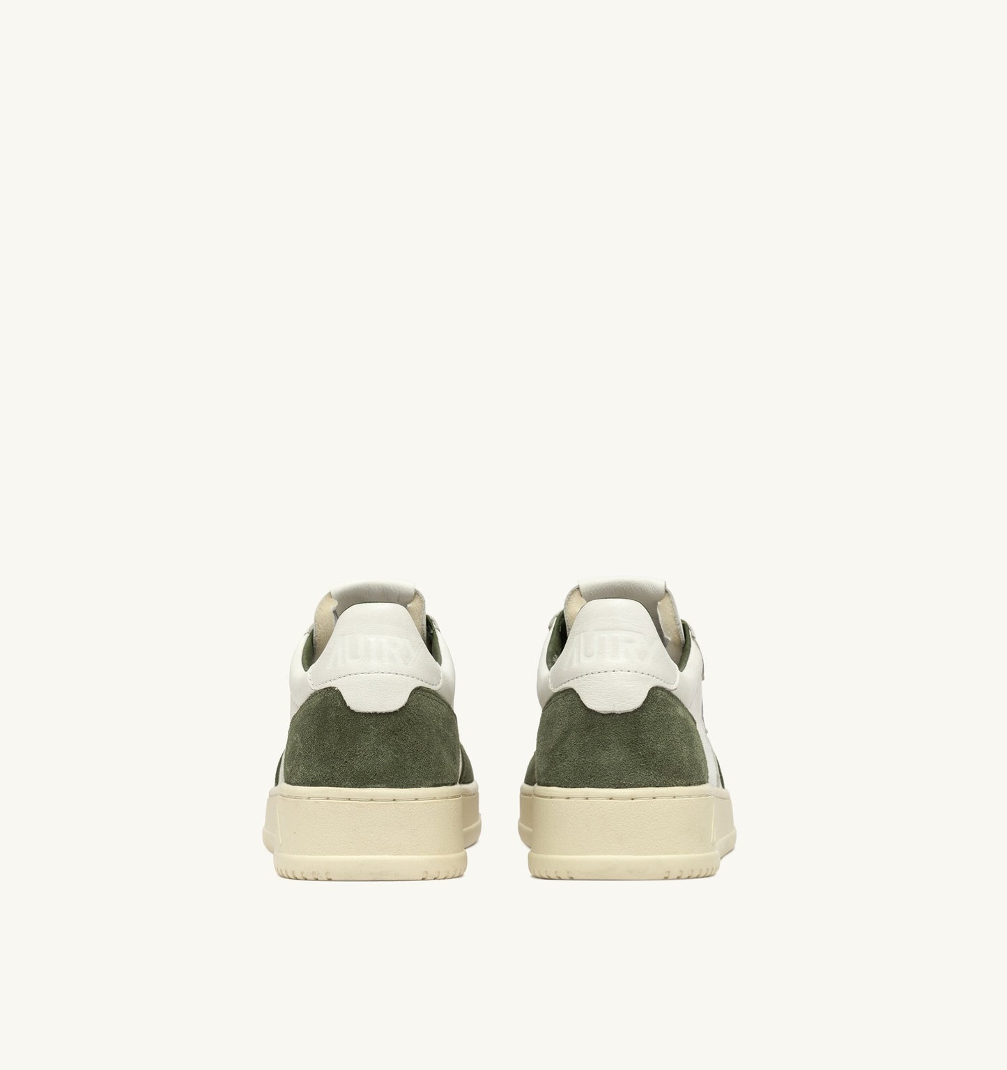 MEDALIST LOW IN PELLE E SUEDE BIANCA E MILITARY