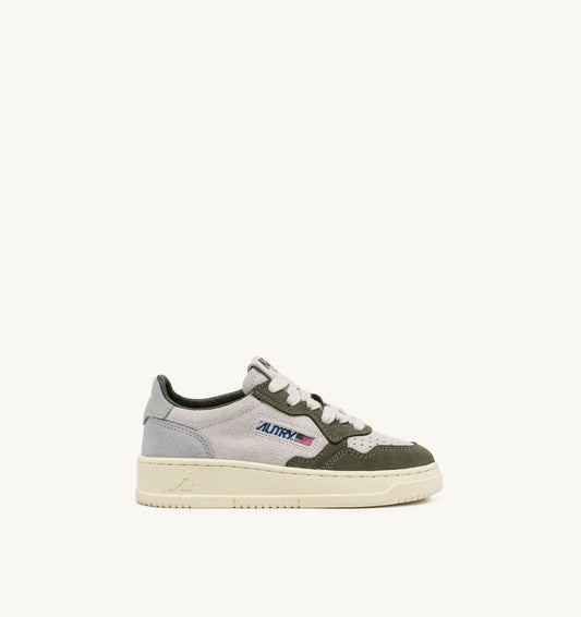 MEDALIST KIDS LOW IN SUEDE COLORE SCHIO GREEN E LOFT GRAY