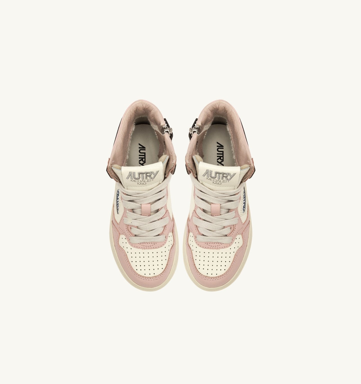 MEDALIST KIDS MID IN PELLE BIANCA MARRONE E ROSA CIPRIA