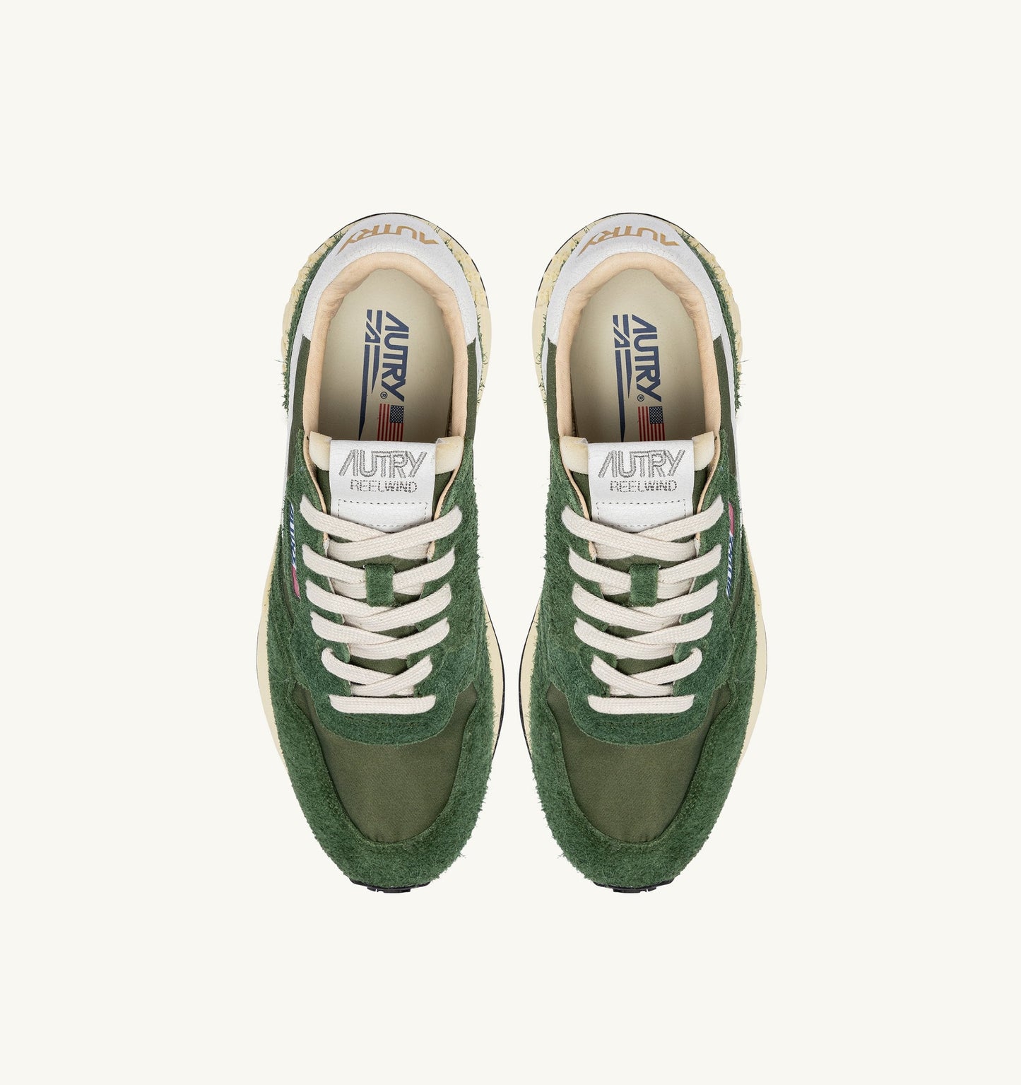 REELWIND LOW IN NYLON E SUEDE MILITARY