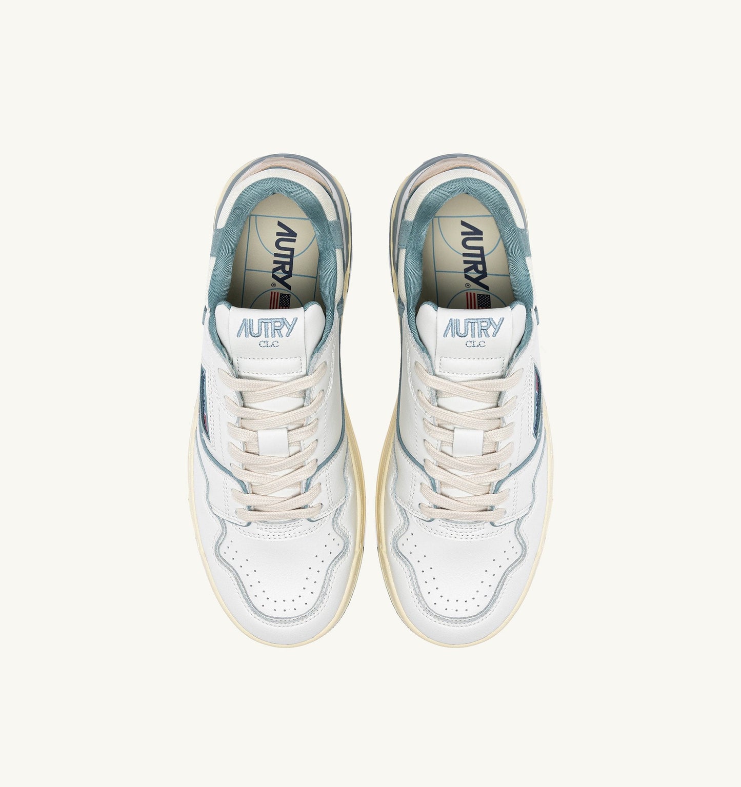 CLC LOW IN PELLE BIANCA E SUEDE SILVER BLUE