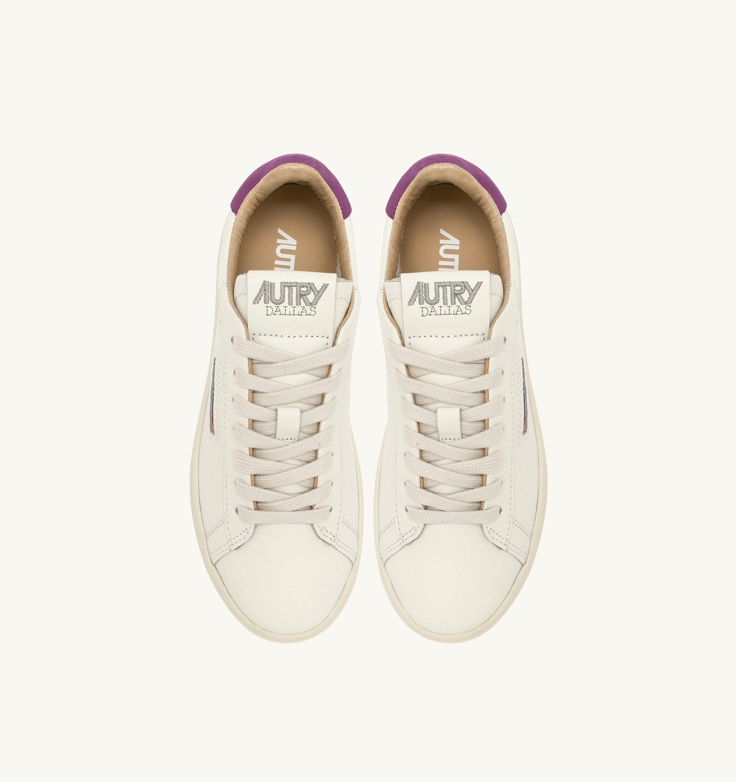 DALLAS LOW IN PELLE COLORE MARSHMALLOW E HYACINTH VIOLET