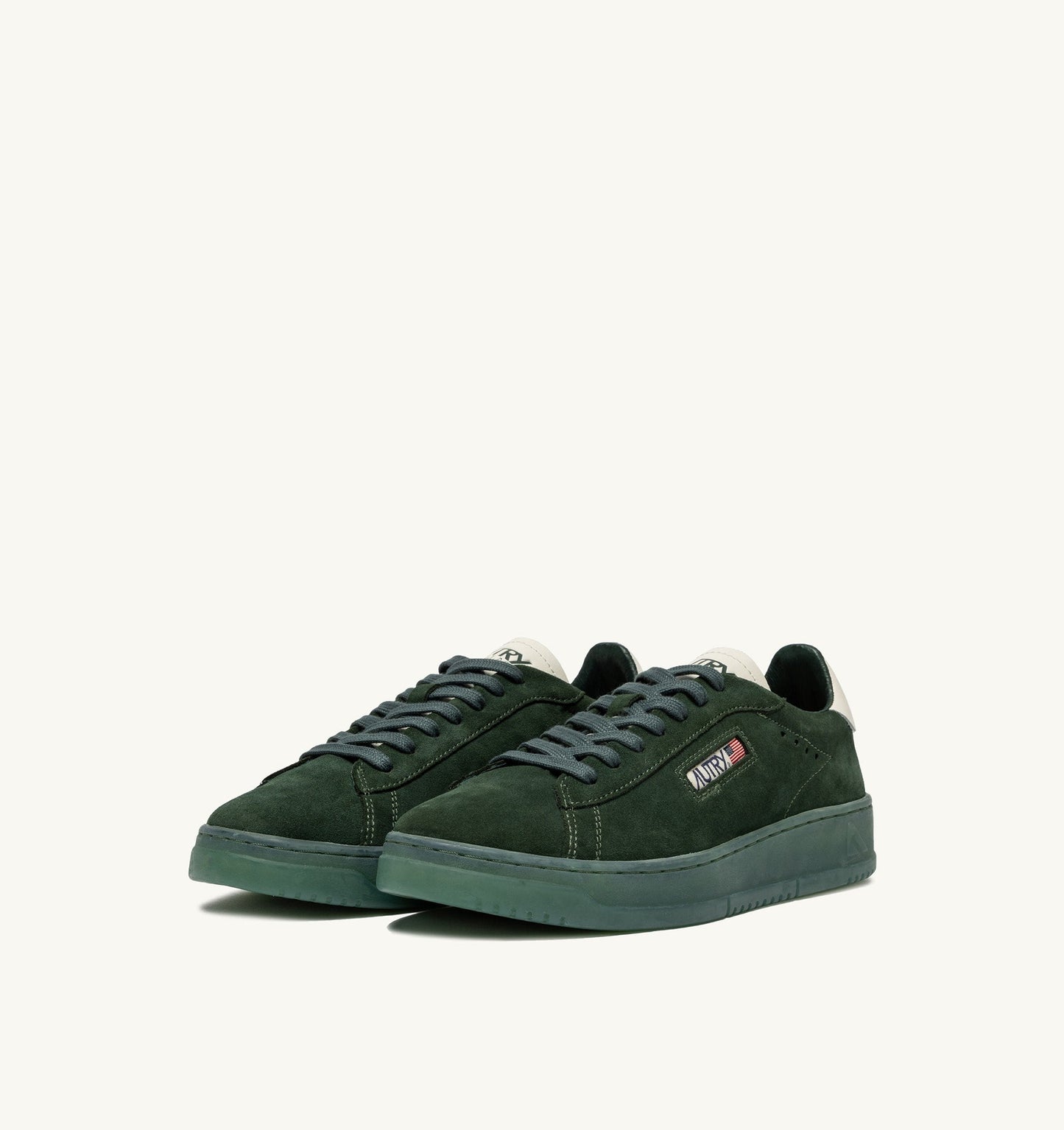 DALLAS LOW IN SUEDE MARSHMALLOW E BOTTLE GREEN