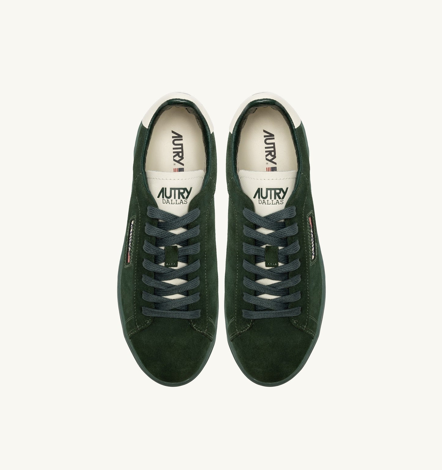 DALLAS LOW IN SUEDE MARSHMALLOW E BOTTLE GREEN