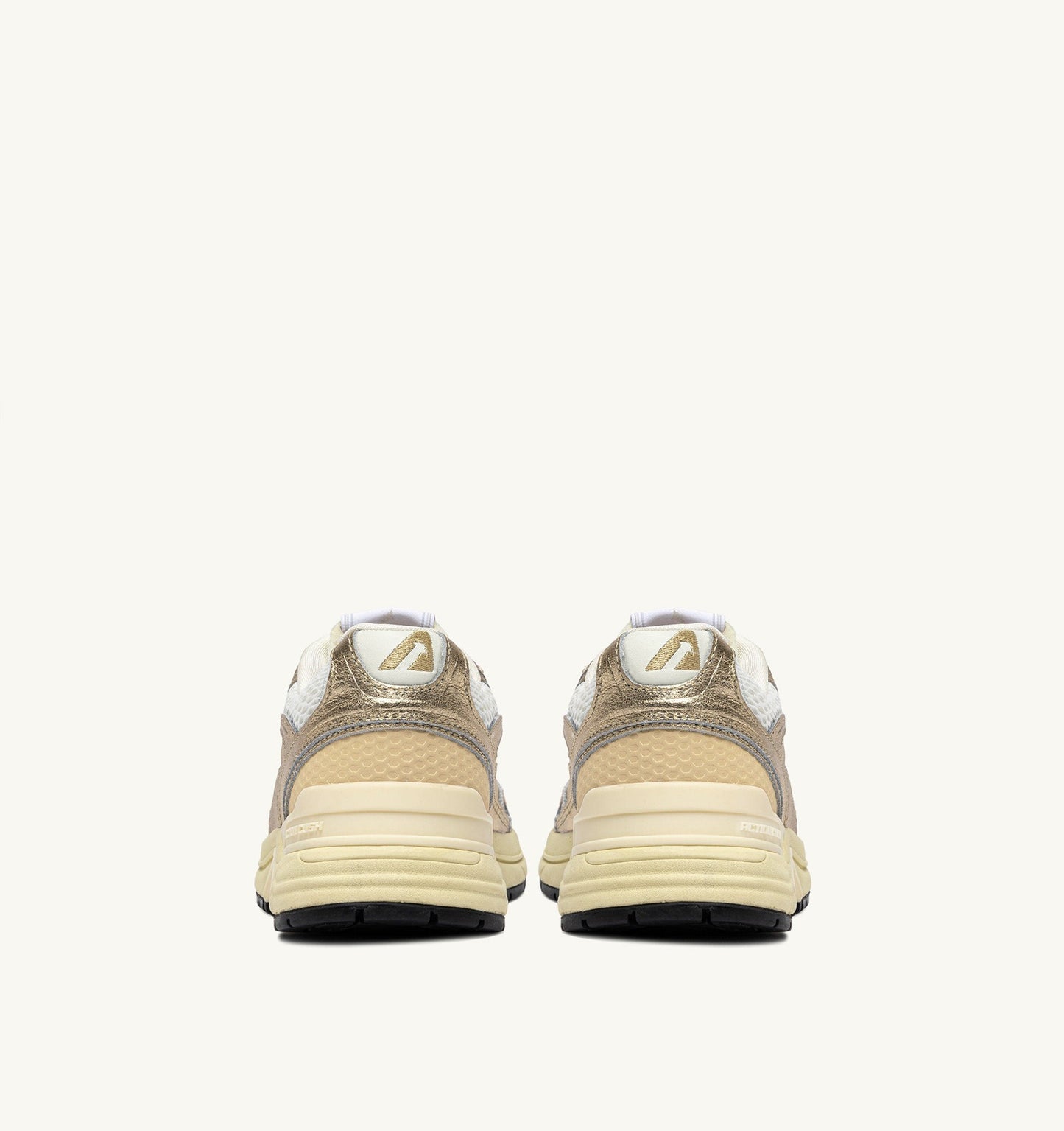 HYPERWAY IN MESH E PELLE LAMINATA MARSHMALLOW E ORO