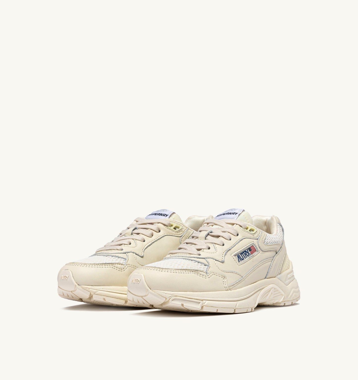 HYPERWAY IN MESH E PELLE WHISPER WHITE
