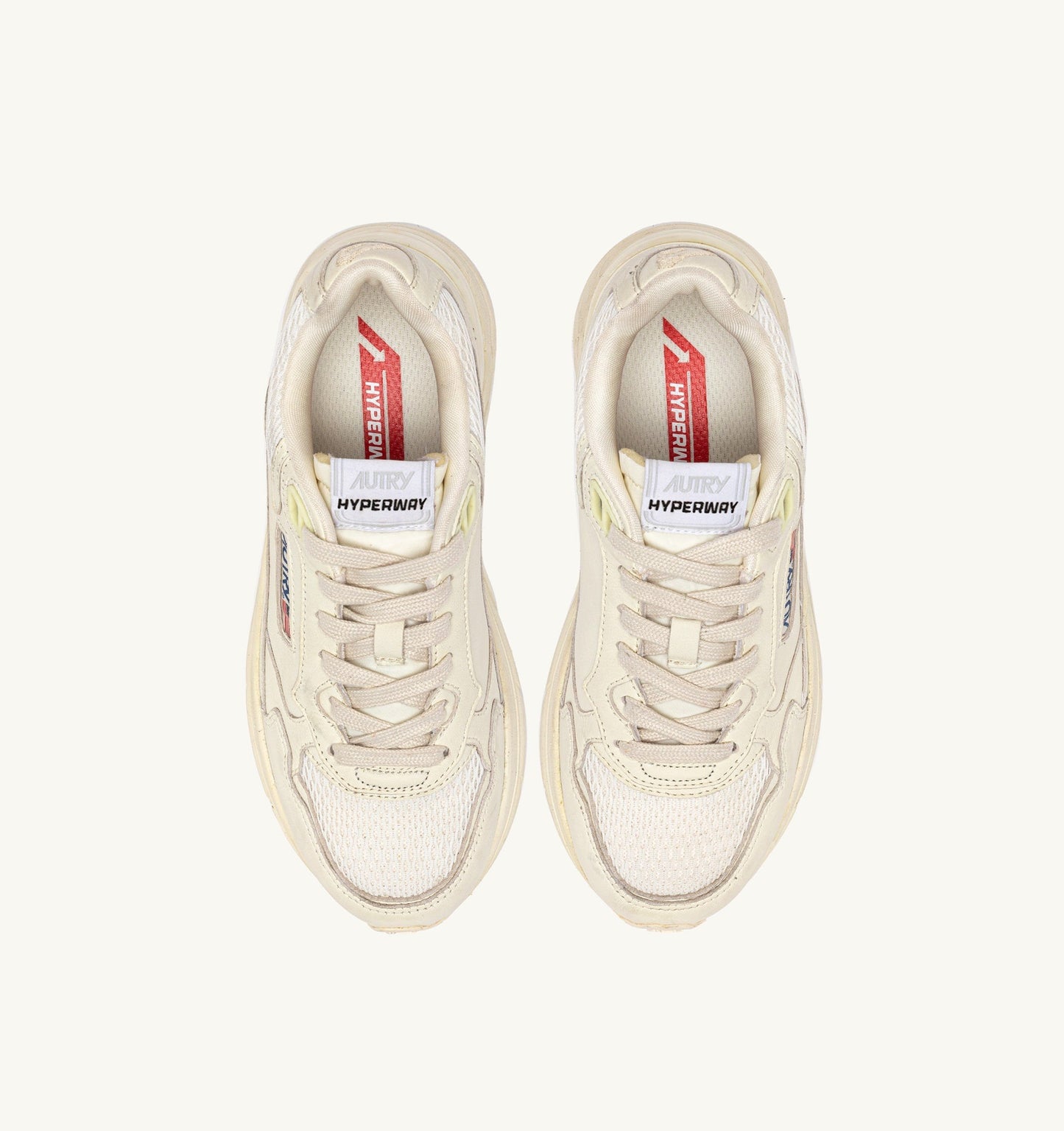 HYPERWAY IN MESH E PELLE WHISPER WHITE