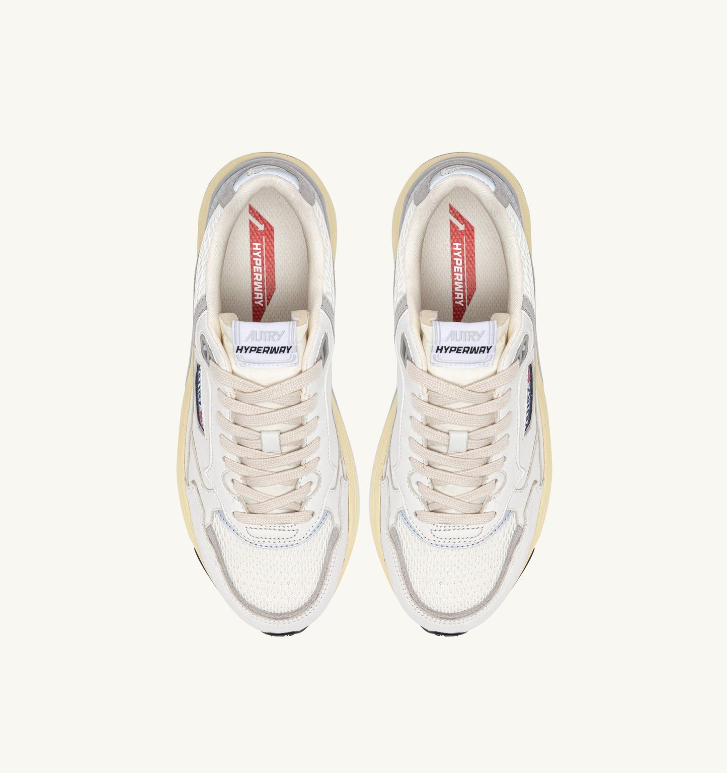 HYPERWAY IN MESH E SUEDE BIANCO E GRIGIO