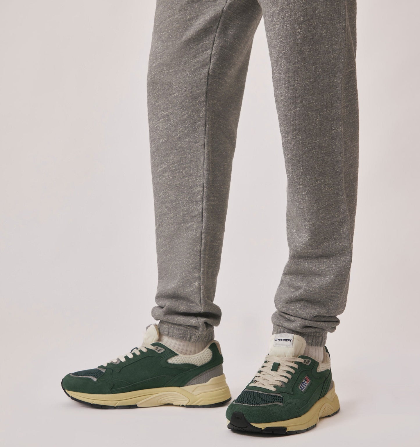 HYPERWAY IN MESH E SUEDE MALACHITE E ARGENTO