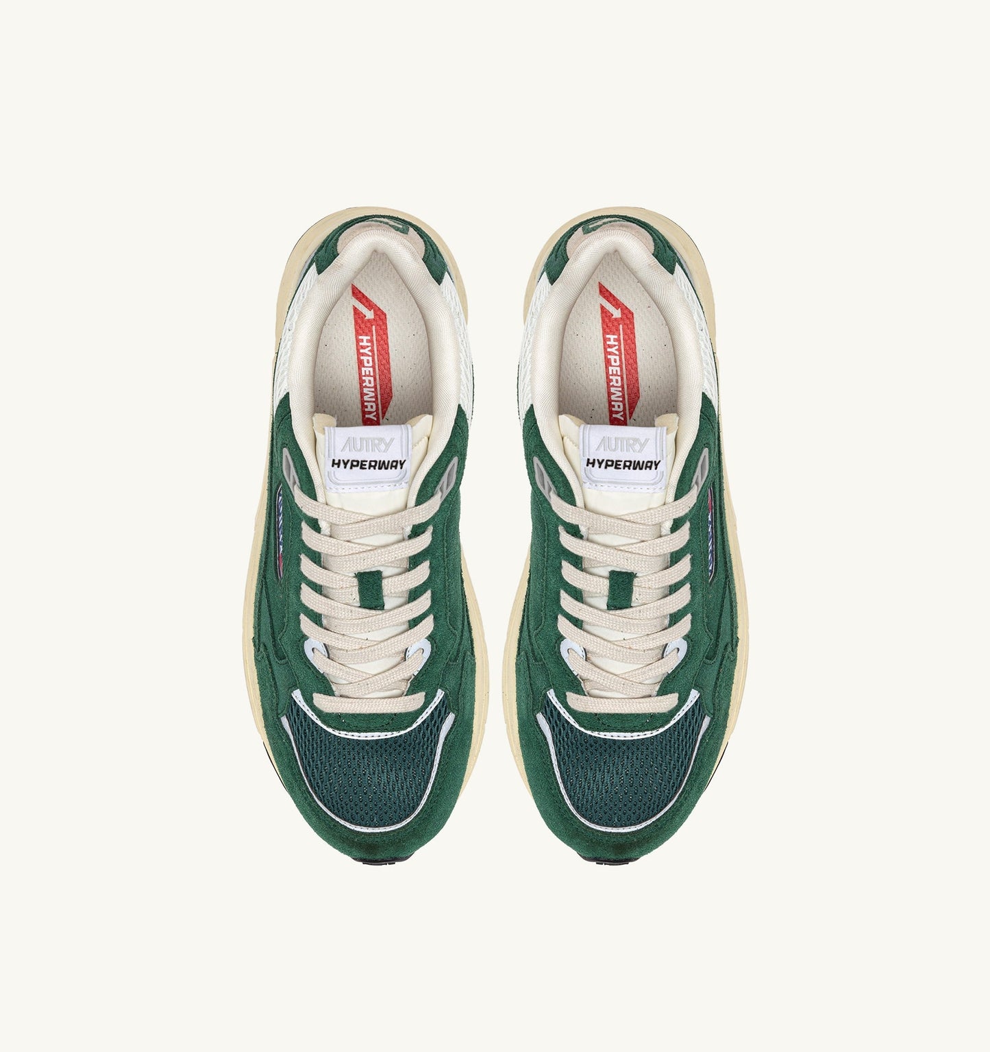 HYPERWAY IN MESH E SUEDE MALACHITE E ARGENTO