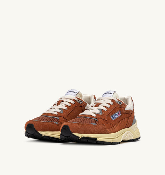 HYPERWAY IN MESH E SUEDE MARRON E ARGENTO