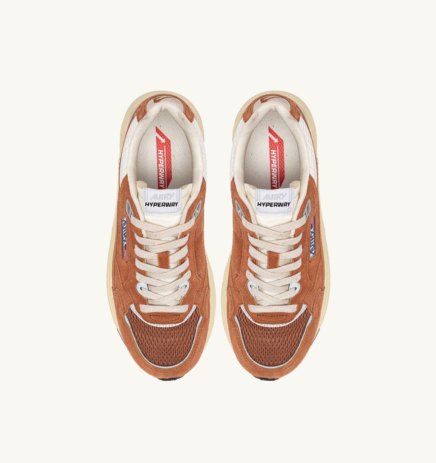 HYPERWAY IN MESH E SUEDE MARRON E ARGENTO