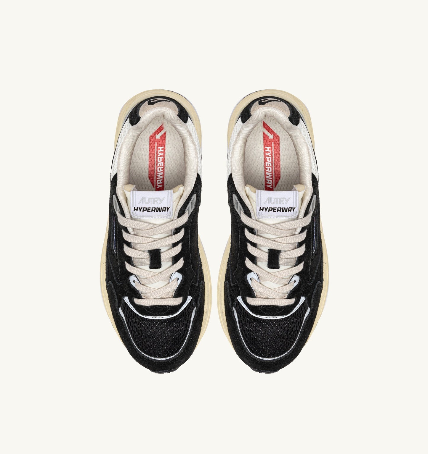 HYPERWAY IN MESH E SUEDE NERO E ARGENTO