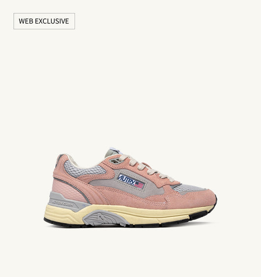 HYPERWAY IN MESH E SUEDE POWDER E ARGENTO