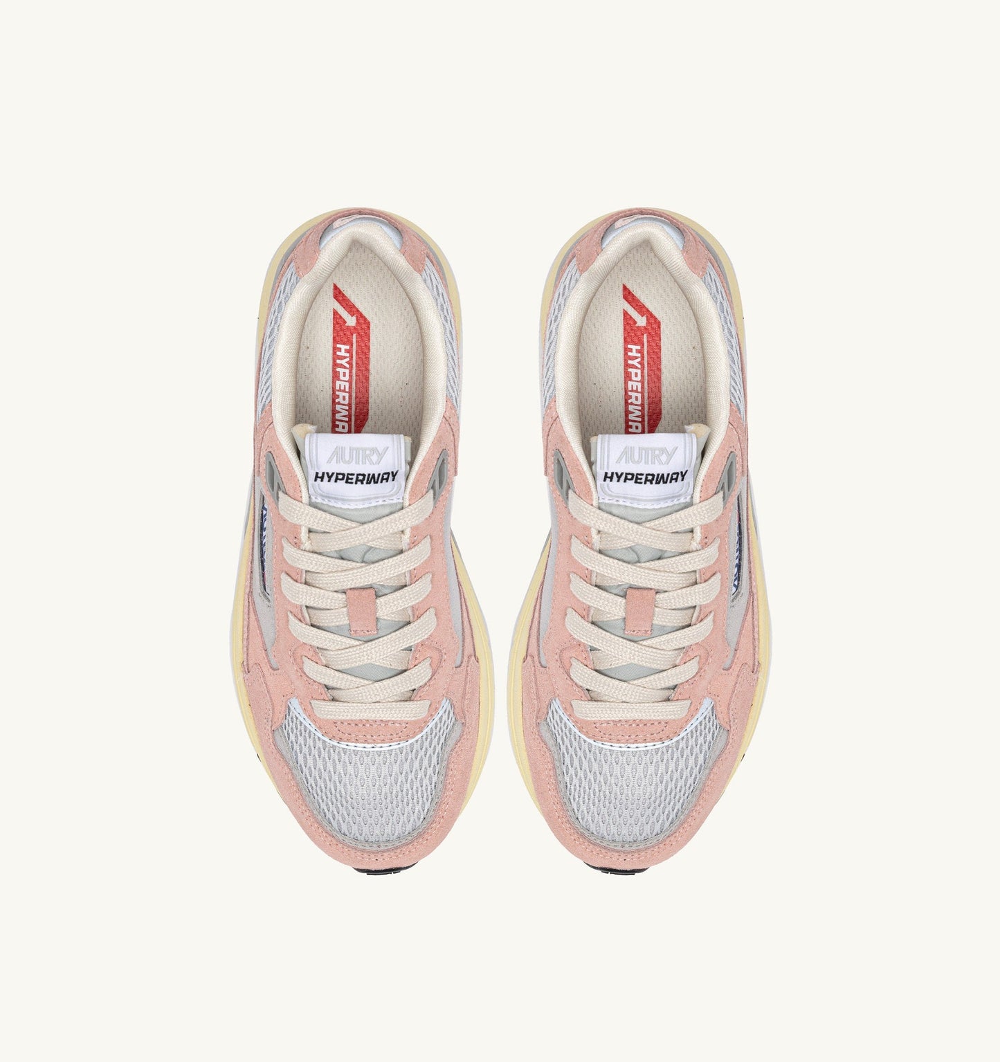 HYPERWAY IN MESH E SUEDE POWDER E ARGENTO