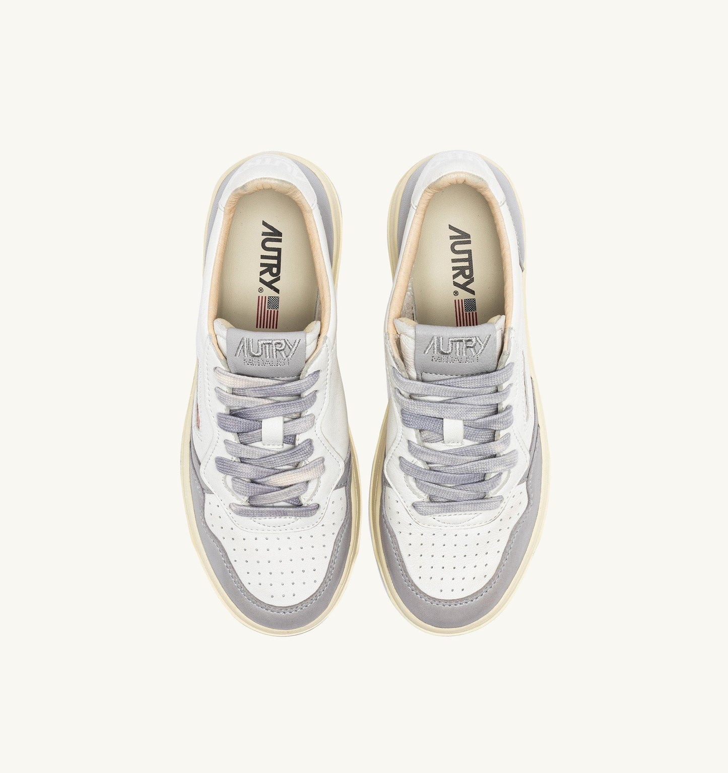 MEDALIST LOW IN PELLE BIANCA E VAPOR