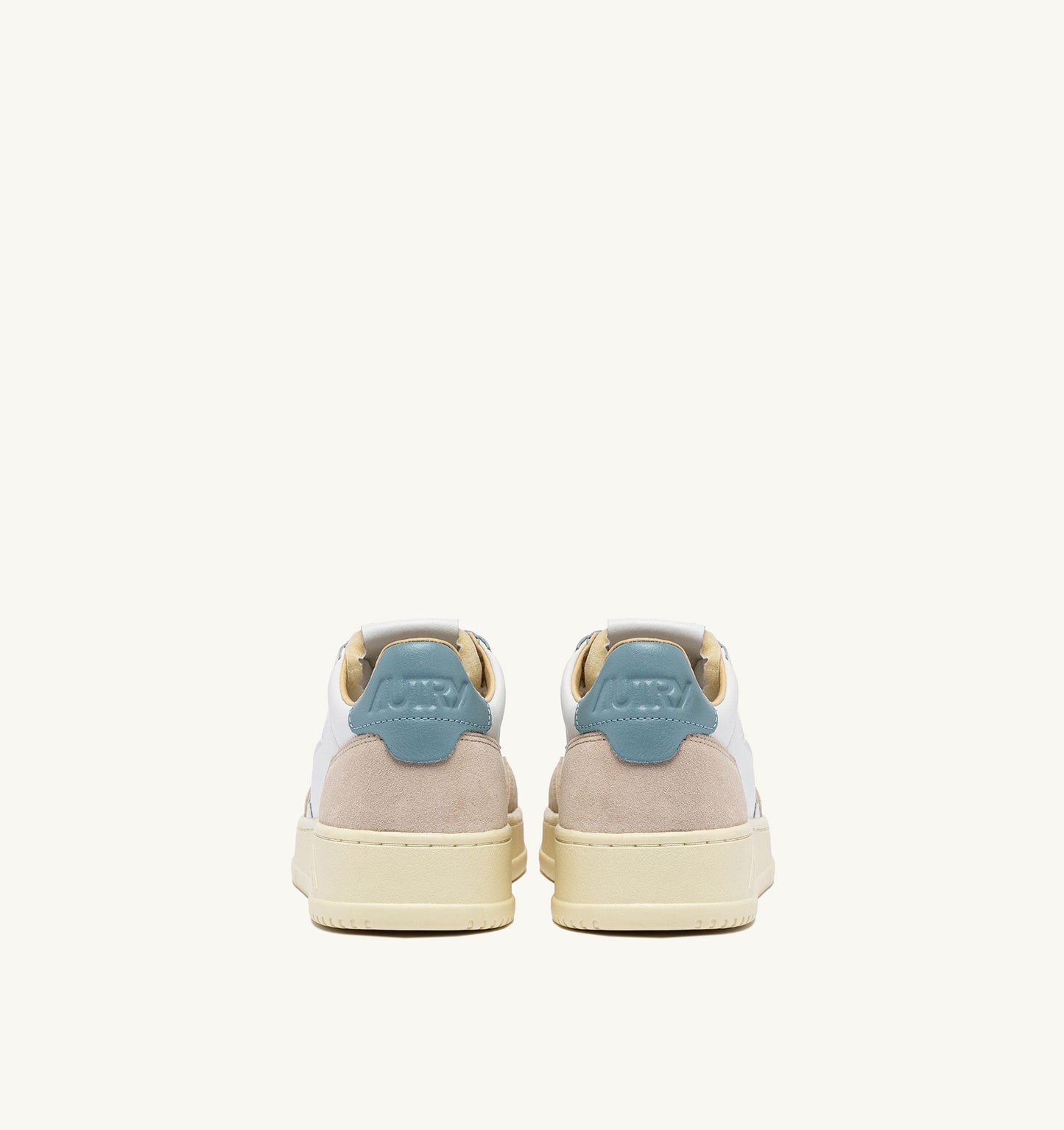 MEDALIST LOW IN PELLE E SUEDE BIANCO E SILVER BLUE