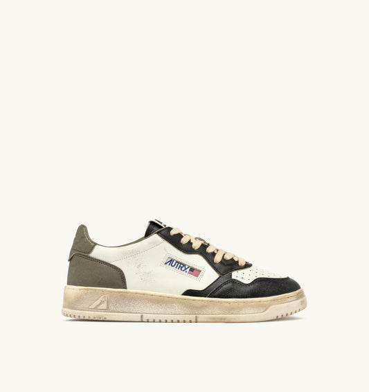 MEDALIST LOW SUPER VINTAGE BIANCO COVERT GREEN E NERO