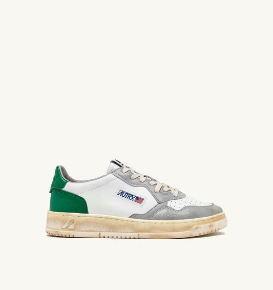 MEDALIST LOW SUPER VINTAGE COLORE BIANCO VERDE E GRIGIO