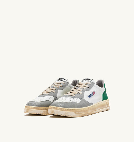 MEDALIST LOW SUPER VINTAGE COLORE BIANCO VERDE E GRIGIO