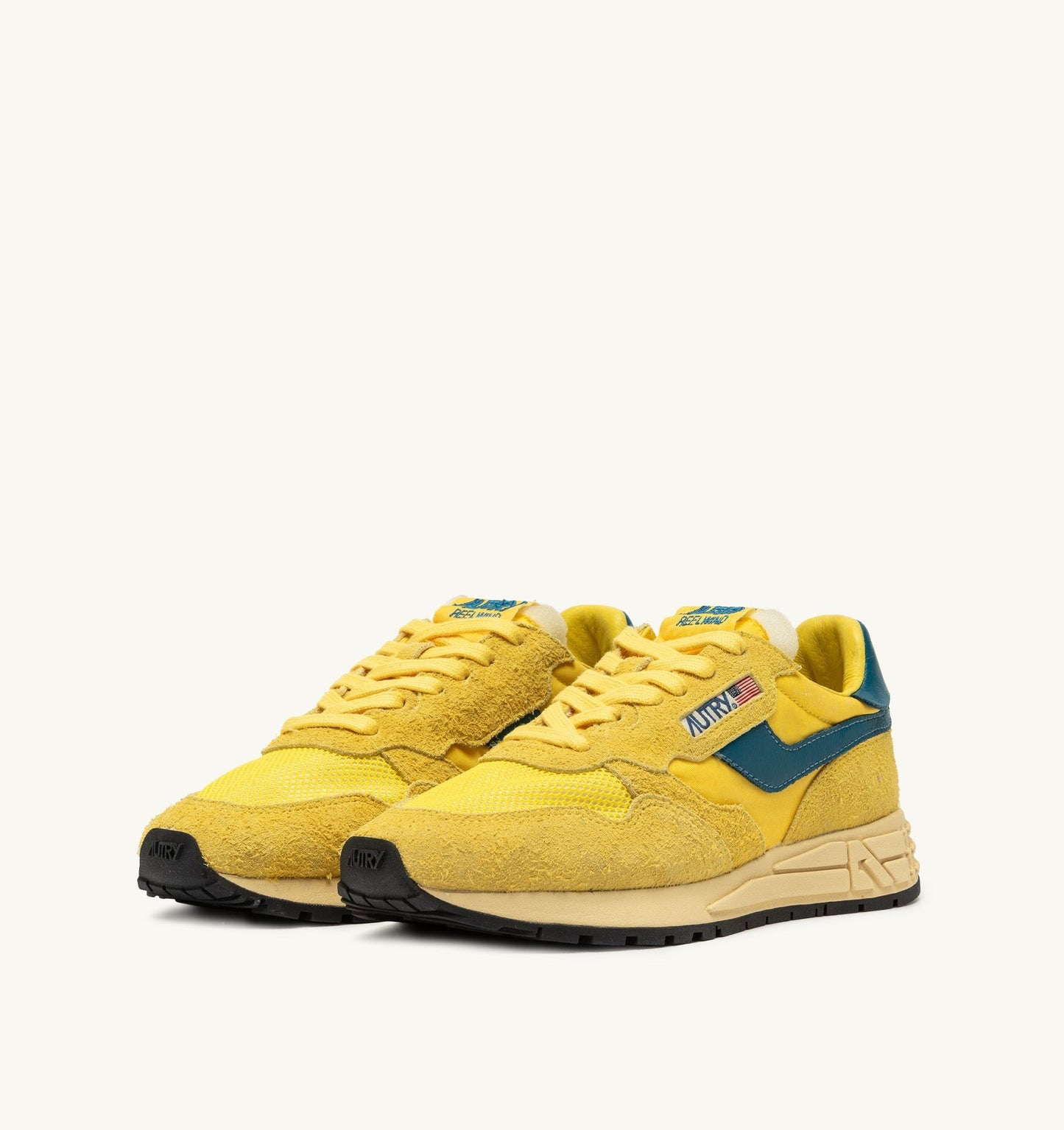 REELWIND LOW IN NYLON E SUEDE GIALLO E CORSAIR