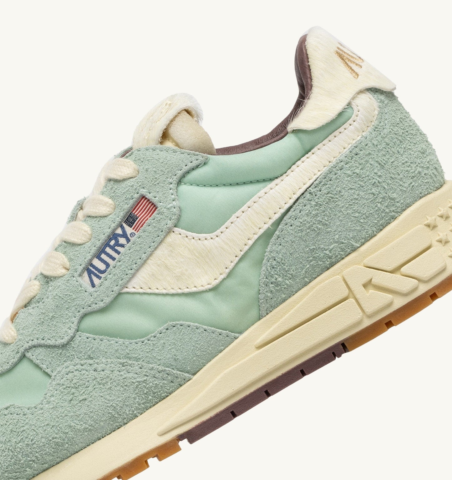REELWIND LOW IN NYLON E SUEDE COLORE VERDE E NUT