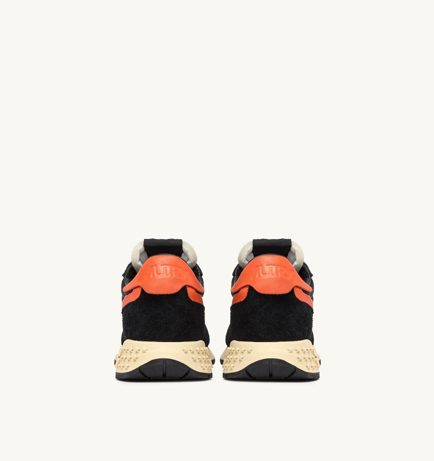 REELWIND LOW IN SUEDE E NYLON NERO E ARANCIO